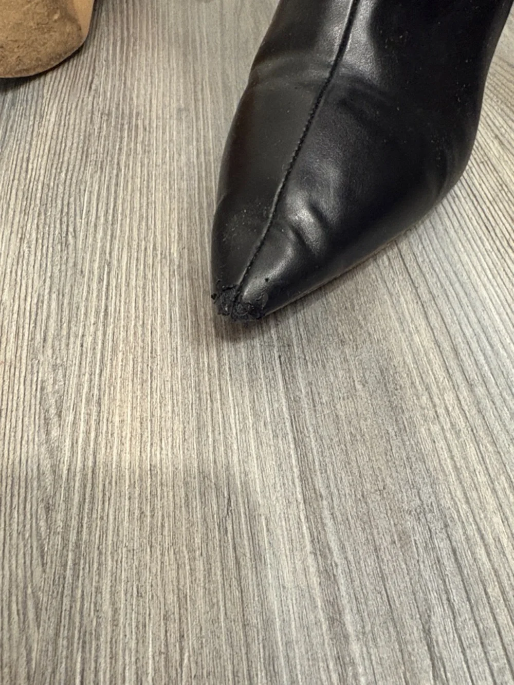 Snakeskin Pointed Toe Heeled Booties - Picture 5 of 5